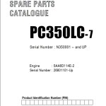 Komatsu SAA6D114E-2 Part Book FEN1608-00-NI00