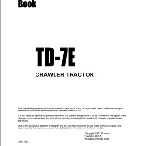 Komatsu TD-7E Part Book PC-TD7E-2