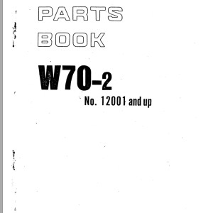Komatsu W70-2 Part Book PEPB03810203