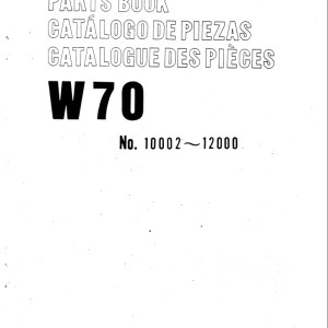 Komatsu W70 Part Book PXPB03810104