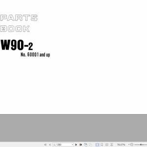 Komatsu W90-2 Part Book PEPB03820204