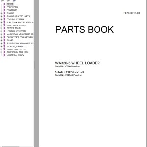 Komatsu WA320-5 Part Book FENC0015-03