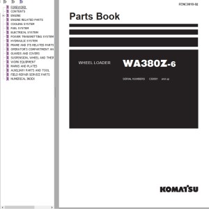 Komatsu WA380Z-6 Part Book FENC0018-02