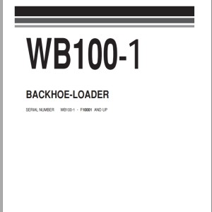 Komatsu WB100-1 Part Book EEPB002100