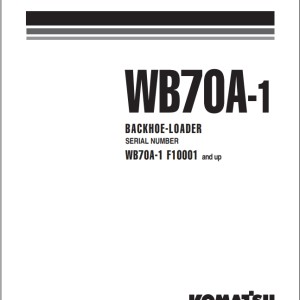 Komatsu WB70A-1 Part Book WEPBWB7000