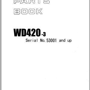 Komatsu WD420-3 Part Book PEPBP01100