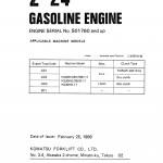 Komatsu Z-24 Part Book Z24-PNE1