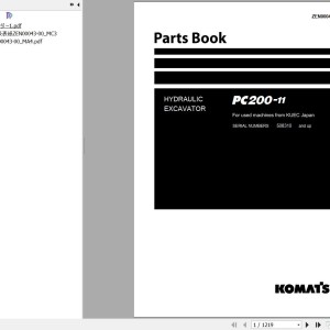 Komatsu PC200-11 Parts Book ZEN00043-00