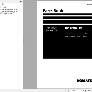Komatsu PC200I-10 Parts Book ZEN00044-00