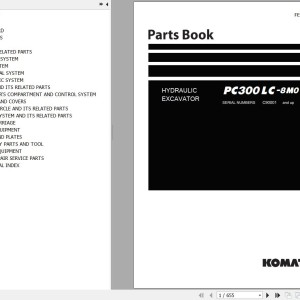 Komatsu PC300LC-8M0 Parts Book FENC0080-00