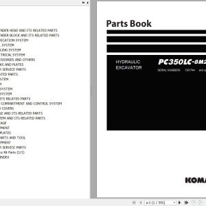 Komatsu PC350LC-8-M2 Parts Book FENC0073-00