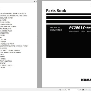 Komatsu PC350LC-8M0 Parts Book FENC0077-00