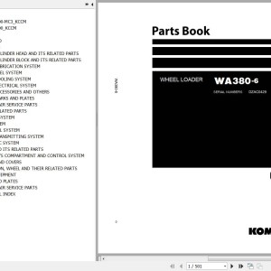 Komatsu WA380-6 Parts Book PBEW380600-00