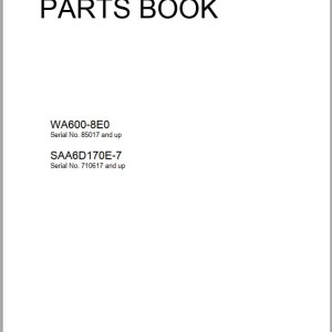 Komatsu WA600-8E0 Parts Book FEN04926-01_Volume1