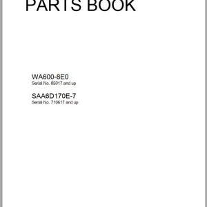 Komatsu WA600-8E0 Parts Book FEN04926-01_Volume2