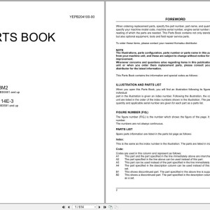Komatsu PC300-8M2 Parts Book YEPB204100-00 2026