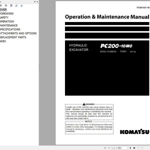 Komatsu PC200-10M0 Operation and Maintenance Manual PEN01607-00