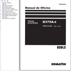 Komatsu D375A-6 Shop Manual KPBM500609