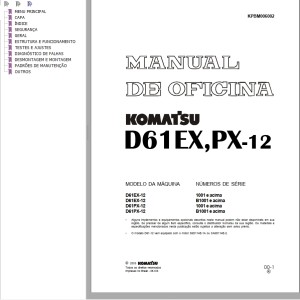 Komatsu D61EX-12 D61PX-12 Shop Manual KPBM006002