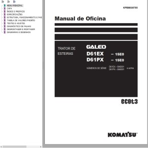 Komatsu D61EX-15E0 D61PX-15E0 Shop Manual KPBM038705