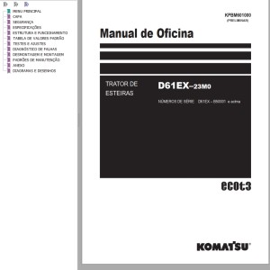 Komatsu D61EX-23M0 Shop Manual KPBM601000