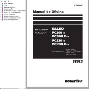 Komatsu PC200-8 PC200LC-8 Shop Manual KPBM008407