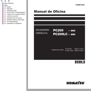 Komatsu PC200-8M0 PC200LC-8M0 Shop Manual KPBM610900