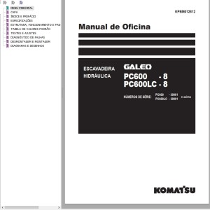 Komatsu PC600-8 PC600LC-8 Shop Manual KPBM012812