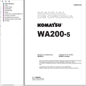 Komatsu WA200-5 Shop Manual KPBM033308