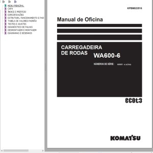 Komatsu WA600-6 Shop Manual KPBM023516