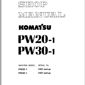 Komatsu PW20-1 PW30-1 Shop Manual SEBM021F0102
