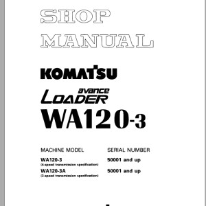 Komatsu WA120-3 Shop Manual SRBM005705K