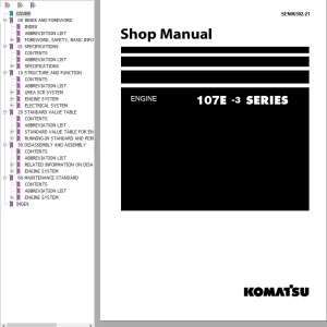 Komatsu 107E-3 Series Shop Manual SEN06502-21