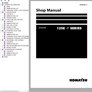 Komatsu 125E-7 Series Shop Manual SEN06495-11