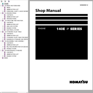 Komatsu 140E-7 Series Shop Manual SEN06498-12