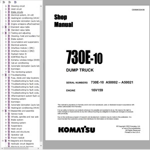 Komatsu 730E-10 Shop Manual CEBM033406