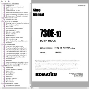 Komatsu 730E-10 Shop Manual CEBM036701