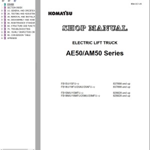 Komatsu AE50 AM50 Series Shop Manual BBA12C1-05