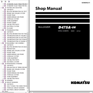 Komatsu D475A-8R Shop Manual SEN06892-01