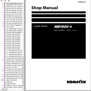 Komatsu HD1500-8 Shop Manual SEN06630-21