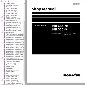Komatsu HD465-7R HD605-7R Shop Manual SEN02283-18