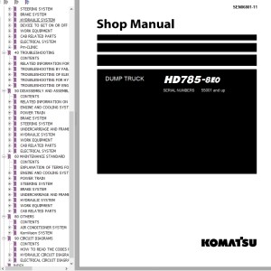 Komatsu HD785-8E0 Shop Manual SEN06801-11