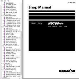 Komatsu HD785-8R Shop Manual SEN06819-08