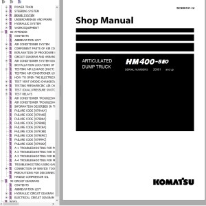 Komatsu HM400-5E0 Shop Manual SEN06747-12