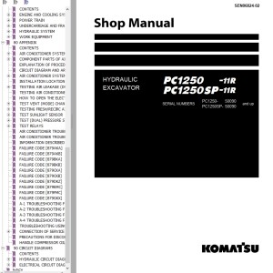 Komatsu PC1250-11R PC1250SP-11R Shop Manual SEN06824-02