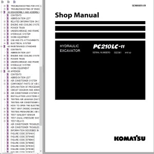 Komatsu PC210LC-11 Shop Manual SEN06695-09