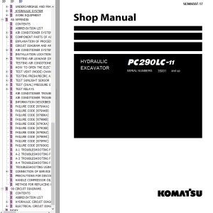 Komatsu PC290LC-11 Shop Manual SEN06507-17