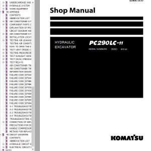Komatsu PC290LC-11 Shop Manual SEN06736-07