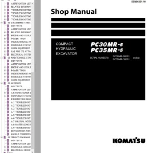 Komatsu PC30MR-5 PC35MR-5 Shop Manual SEN06591-10