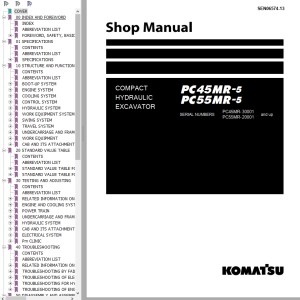 Komatsu PC45MR-5 PC55MR-5 Shop Manual SEN06574-13